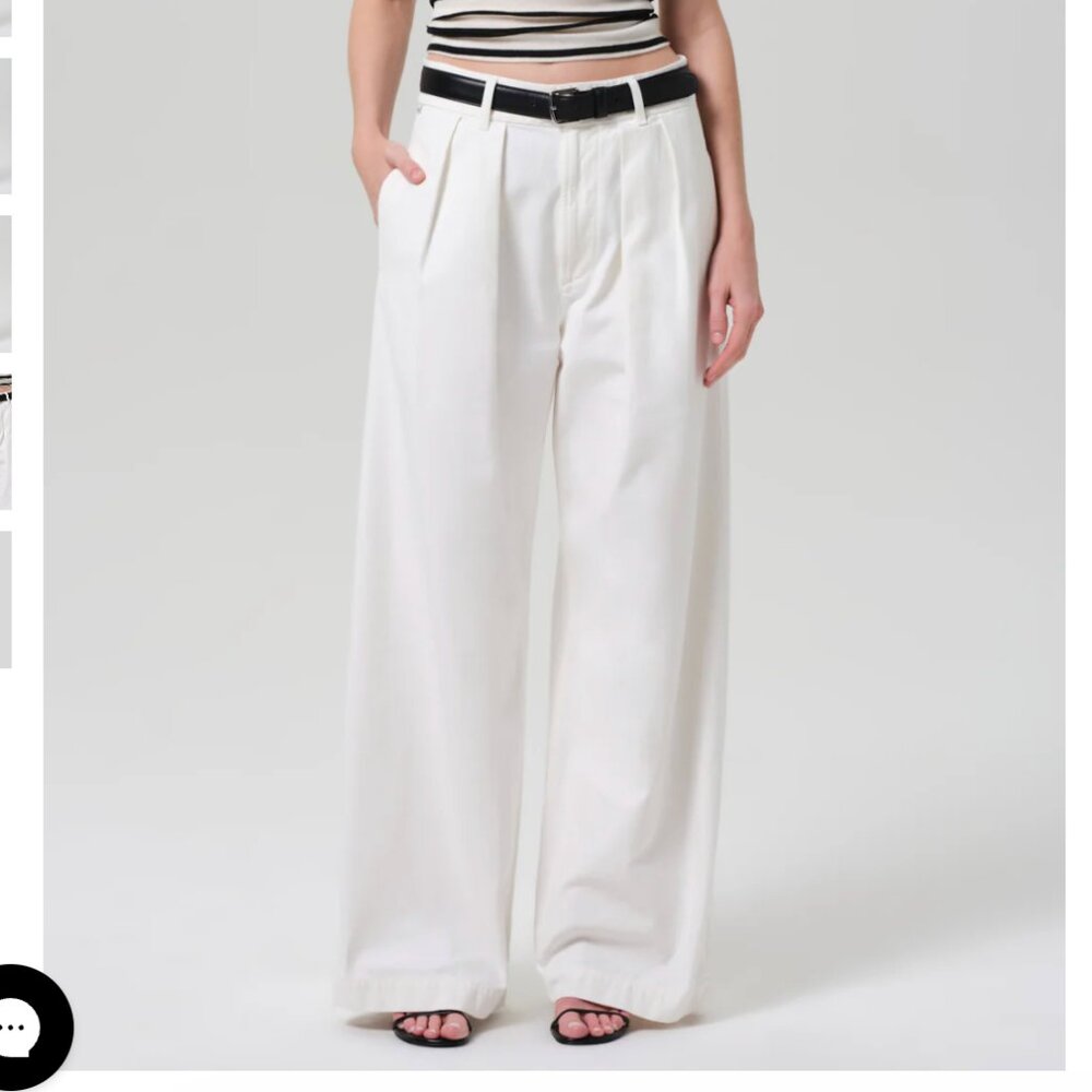 Citizens Of Humanity White Wide Leg Pants